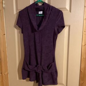 Suzy Shier Deep Purple Cowl Neck Tunic